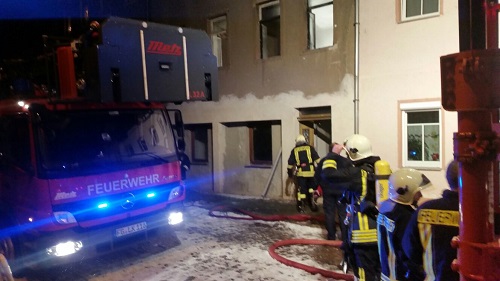 Einsatzfoto Wohnungsbrand 4.1.16 Querstraße, Roßwein 